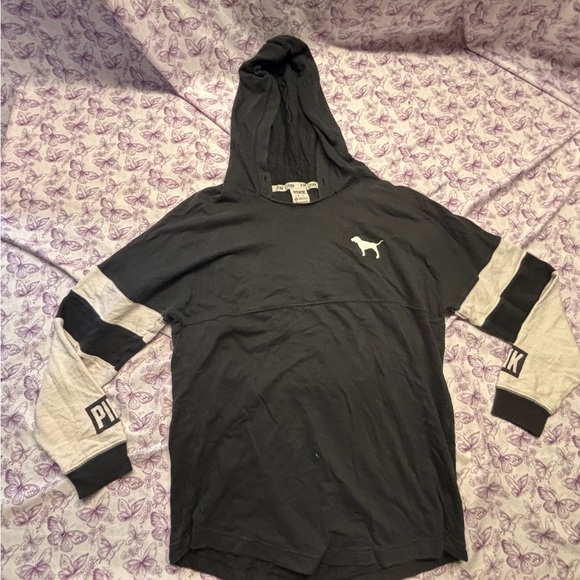 PINK Victoria's Secret Black Hoodie - Picture 1 of 2